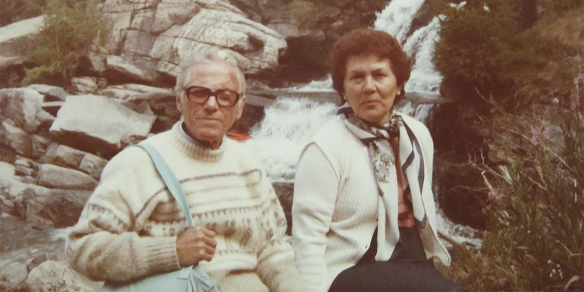 Il fondatore della Coledan con la moglie negli anni '70